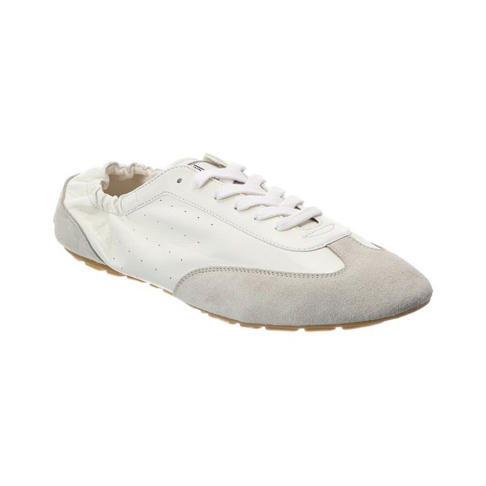 Saint Laurent Lewis Leather & Suede Sneaker, White